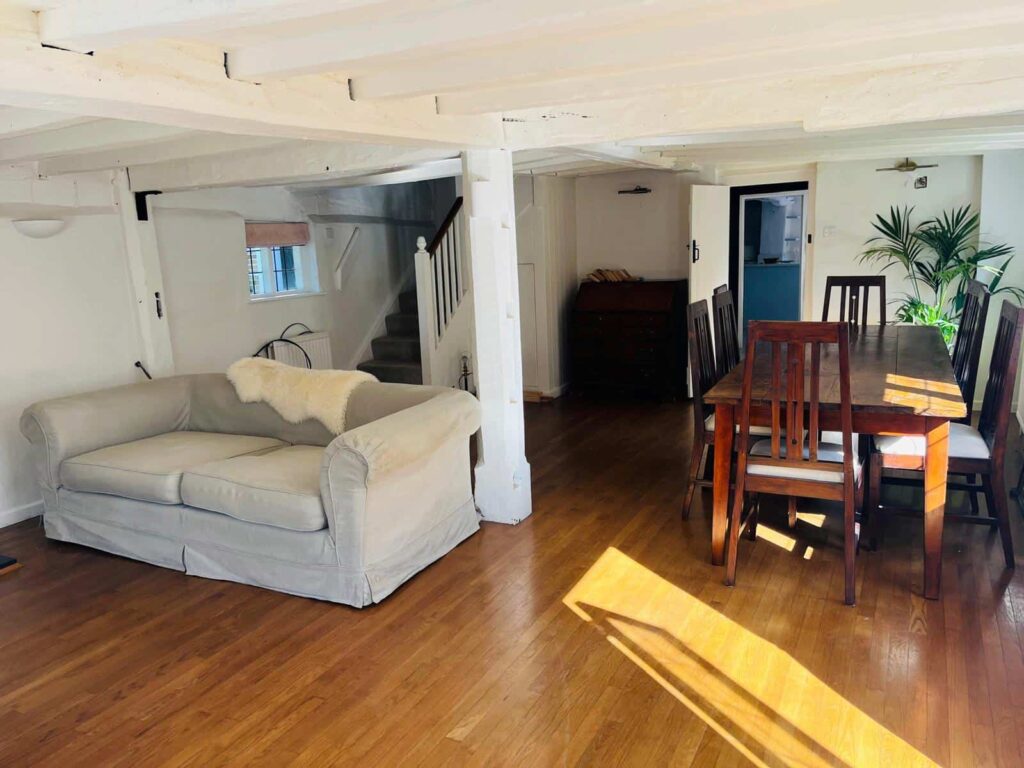 Living room furniture prepared for transport during a professional house move in Maidenhead